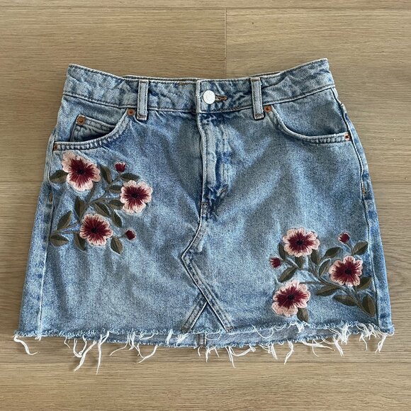 TOPSHOP | Denim Skirt | TOPSHOP Petite MOTO - Picture 1 of 5
